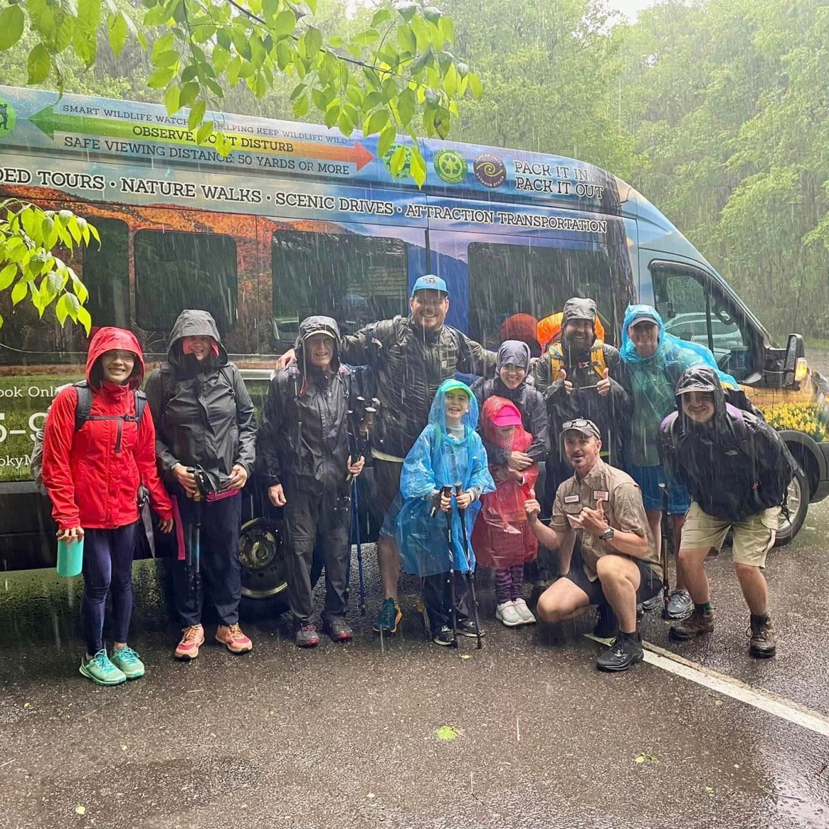a group of people standing in front of a crowd