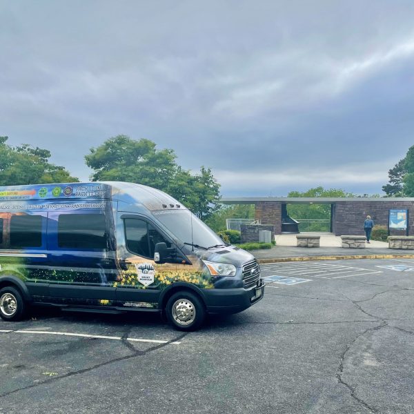 a car parked in a parking lot