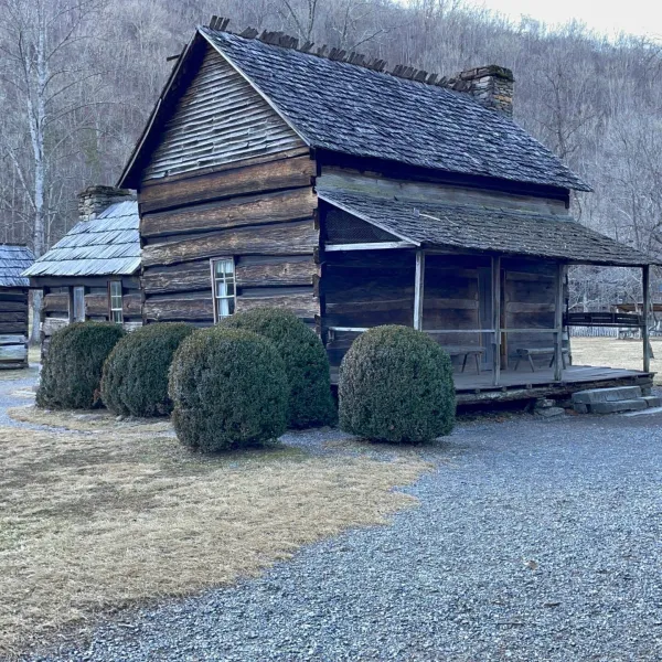 a house on a rocky path