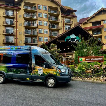 a car parked on a city street
