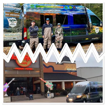 a group of people standing in front of a building